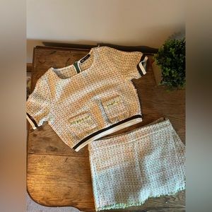 Zara tweed top and skort set!